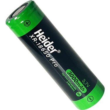 Heider XR-18650 Pro Original 3000MAH 3,7V High Drain Li-Mn Şarjlı Pil - Rohs ve Ce