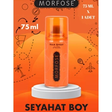 Morfose Saç Spreyi Extra Strong 75 ml Seyahat Boy Tüm Saç Tiplerine Uygun Güçlü