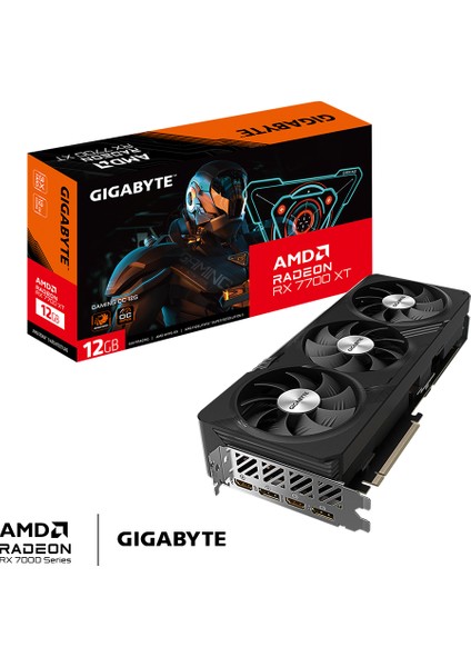 GIGABYTE RX 7700 XT GAMING OC 12GB DDR6 192 bit RGB LED AMD Radeon Ekran Kartı