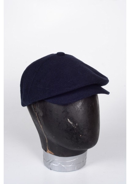 Düğmeli Klasik Kasket Lacivert Kasket Kaşe Kışlık Kumaş Şapka fiyatları