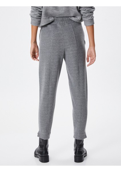 Jogger Eşofman Altı Beli Lastikli Cepli Nervürlü fırsatları