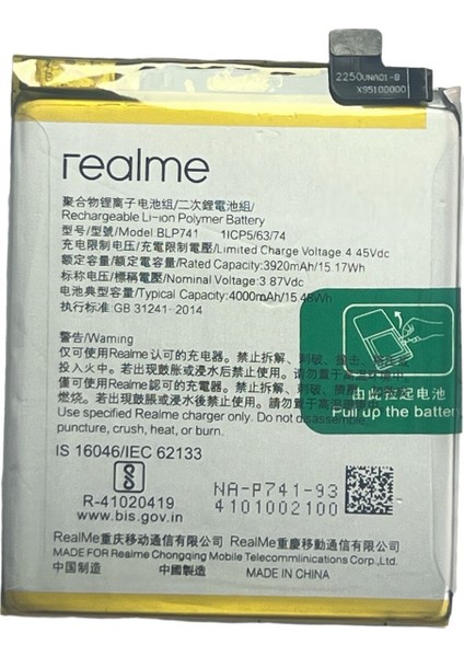 Oppo Realme X2/xt (BLP741) Batarya