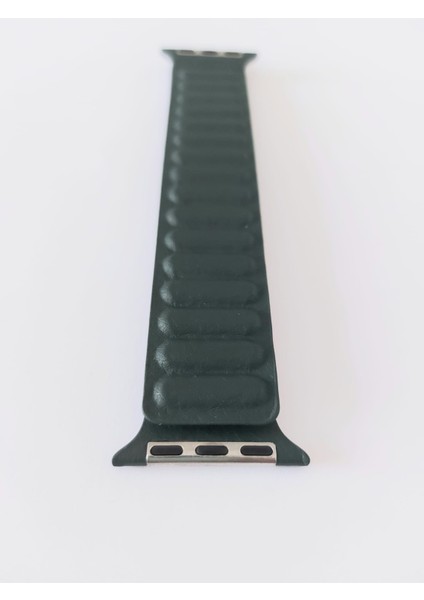 Apple Watch Uyumlu Deri Kordon 38/40/41 mm Çam Yeşili fırsatları