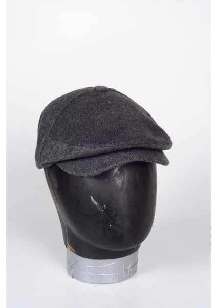 Düğmeli Klasik Kasket Gri Kasket Kaşe Kışlık Kumaş Şapka modelleri