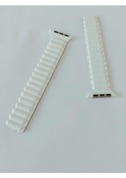 Apple Watch Uyumlu Deri Kordon 38/40/41 mm Beyaz indirimleri