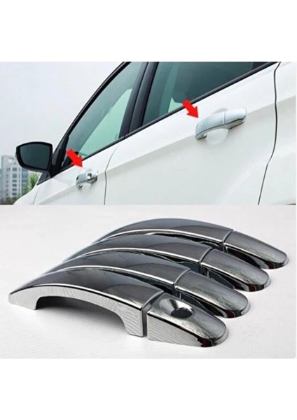 Alminox Oto Ford Focus Krom Kapı Kolu 4 Kapı 2005-2018 Arası Paslanmaz Çelik