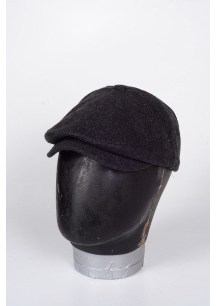 Düğmeli Klasik Kasket Antrasit Kasket Kaşe Kışlık Kumaş Şapka fiyatları