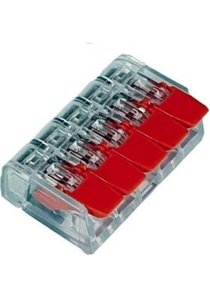 5 Pinli Kilitli Klemens-Kırmızı