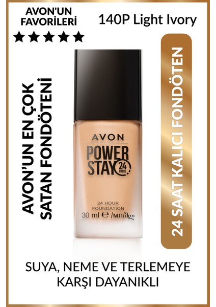 ''True'' Power Stay Fondöten Mat Bitişli 30 ml Suya Dayanıklı SPF10 24 Saat Kalıcılık