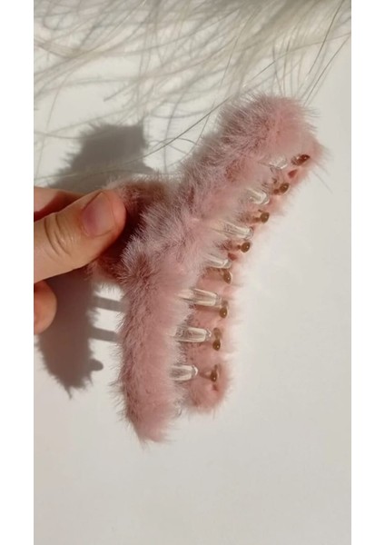 Peluş Yumuşak Tüylü Mandal Toka modelleri