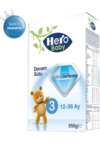 Hero Baby Nutradefense 3 Devam Sütü 350 gr 1-3 Yaş