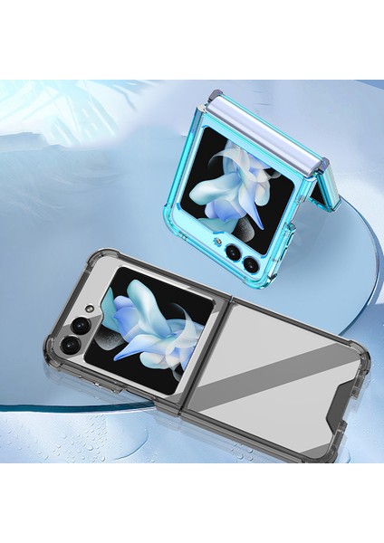 Samsung Galaxy Z Flip 5 Şeffaf Hava Yastığı Cep Telefonu Kılıfı (Yurt Dışından)