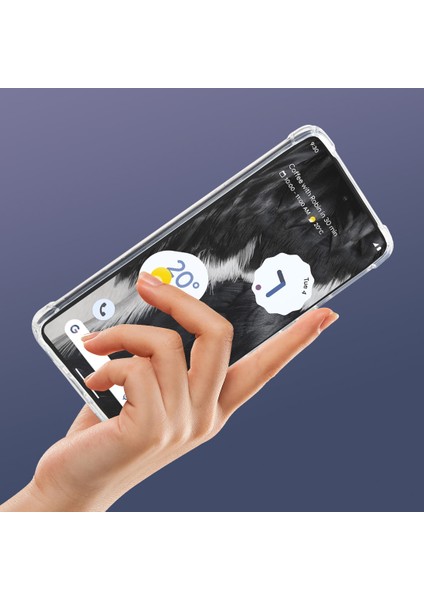 Google Pixel 7 Kablosuz Manyetik Çekim Şeffaf Cep Telefonu Kılıfı (Yurt Dışından)