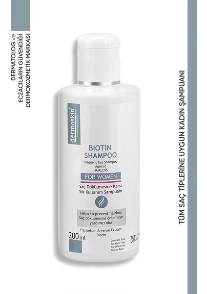 E2'Quality Dermoskin Biotin Şampuan Kadın 200 Ml