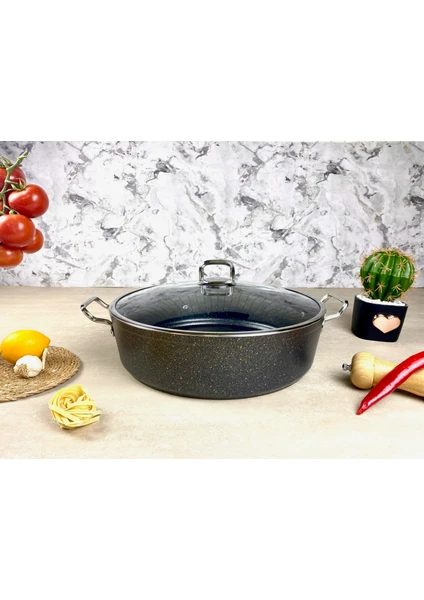 Evita Bio Granit 36 cm Basık Tencere