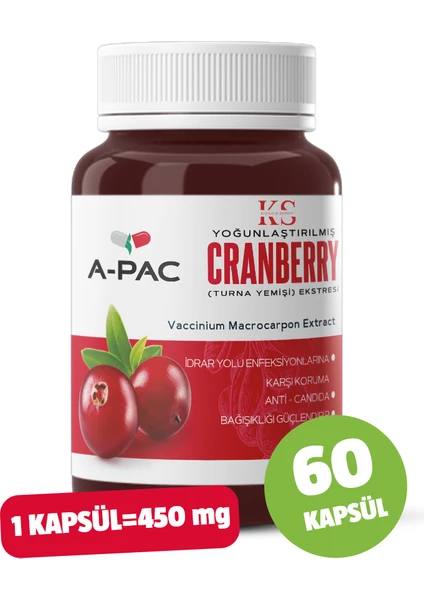 Sepeti  Cranberry Turna Yemişi Kızılcık Ekstresi Vitamin C 450 ml 60 Kapsül