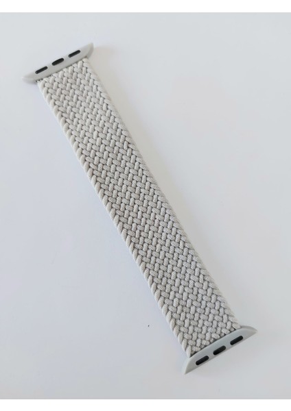 Apple Watch Uyumlu Örgülü Kordon 42/44/45 mm Beyaz