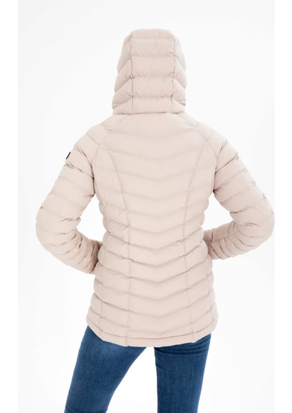 Kadın Kısa Sabit Kapşonlu Dolgulu Spor Şişme Mont 8639 modelleri