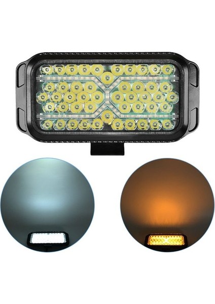 24 cm Kayar Sinyalli Sis Lambası Adet 12-80V Beyaz-Amber / LASS330