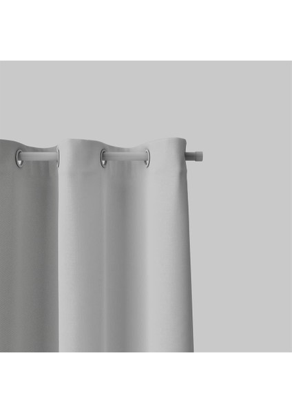 Halkalı Blackout Karartma Tek Kanat Fon Perde Açık Gri modelleri