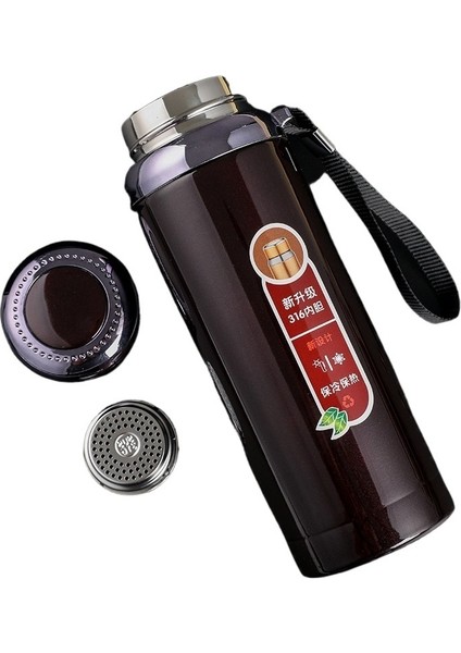 Paslanmaz Çelik Saplar Büyük Kapasiteli Spor Su Şişesi Termos Bardak (Yurt Dışından)