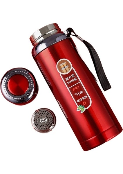 Paslanmaz Çelik Saplar Büyük Kapasiteli Spor Su Şişesi Termos Bardak (Yurt Dışından)