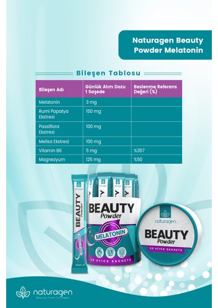 Beauty Melatonin 3 mg - 30 Saşe