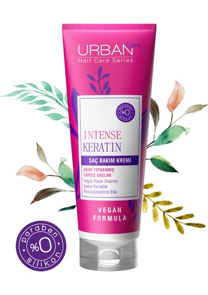 URBAN Care Intense Keratin Aşırı Yıpranmış Saçlara Özel Saç Bakım Kremi 250 ml - vegan