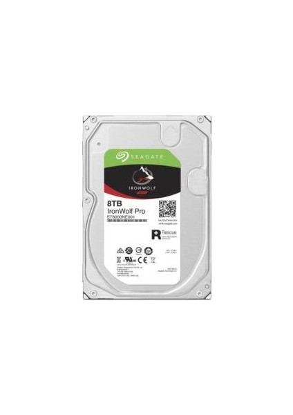 8 Tb Seagate 3.5 Ironwolf Pro Sata3 7200RPM 256MB ST8000NE001 (Resmı Dıst Garantılı)