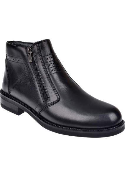 Hakiki Deri Klasik Erkek Bot FOR-PİEL SİYAH