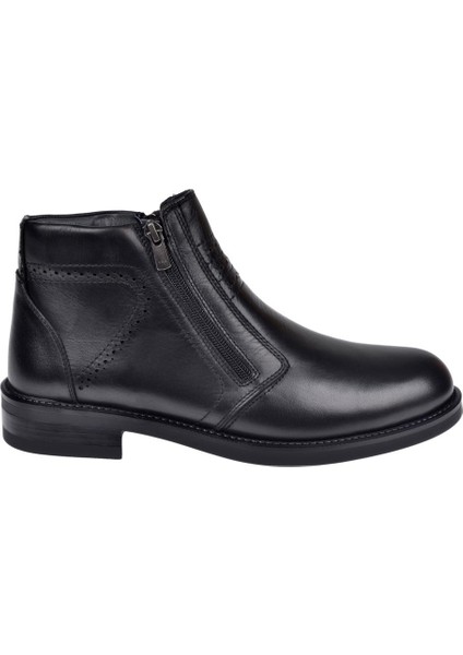 Hakiki Deri Klasik Erkek Bot FOR-PİEL SİYAH