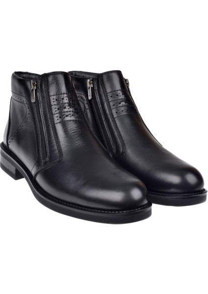 Hakiki Deri Klasik Erkek Bot FOR-PİEL SİYAH