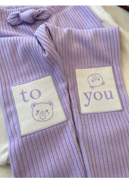 Babyaden 2 Iplik Dokuma Nakışlı Şardonsuz Taytlı Kız Çocuk Takım modelleri