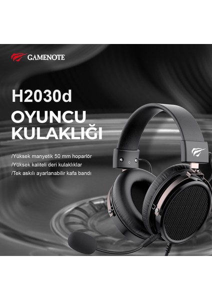 Gamenote H2030D Mikrofonlu 50MM Speaker Gaming Kulaklık 3.5mm Jack