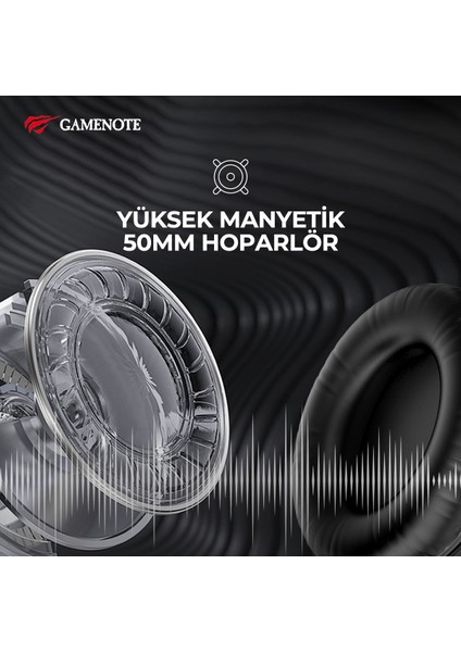 Gamenote H2030D Mikrofonlu 50MM Speaker Gaming Kulaklık 3.5mm Jack