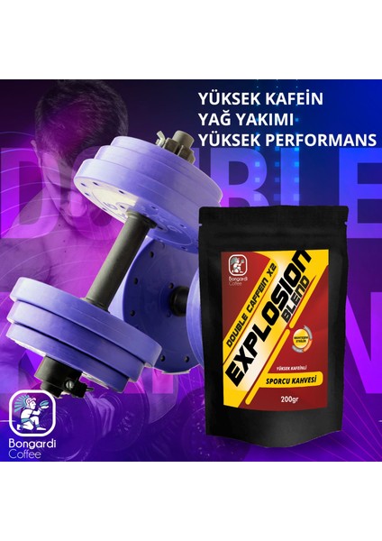 200 gr Sporcu Kahvesi Explosion Blend 2 Kat Kafeinli fiyatları