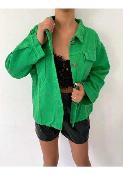 Kadın Oversize Rahat Kalıp Uzun Kollu Cepli Gömlek Ceket (Renk Seçenekli) fiyatları