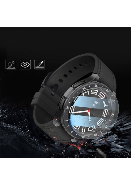 Galaxy Watch 6 Classic 43MM Uyumlu Spor Tasarımlı Sert Kasa ve Ekran Koruyucu Siyah fırsatları