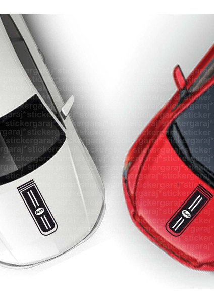 Audi kaput uyumlu marka logolu şerit tuning modifiye sticker etiket