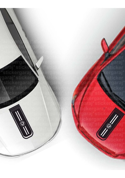 Skoda kaput uyumlu sticker etiket şerit - tuning modifiye görünümlü yapıştırma