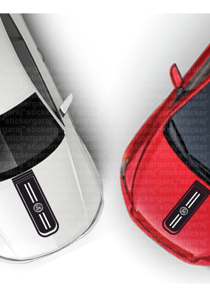 Frd kaput uyumlu marka logolu şerit tuning modifiye sticker etiket - Baskılı