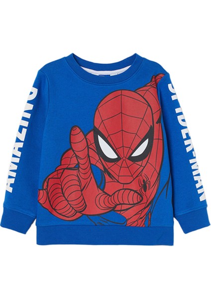 Spiderman Baskılı Erkek Çocuk Sweetshirt