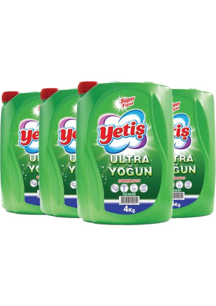 Ultra Yoğun Çamaşır Suyu Dağ Esintisi 4 kg 4'lü Paket