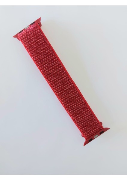 Apple Watch Uyumlu Spor Hasır Kordon 42/44 mm Kırmızı