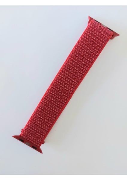 Apple Watch Uyumlu Spor Hasır Kordon 42/44 mm Kırmızı