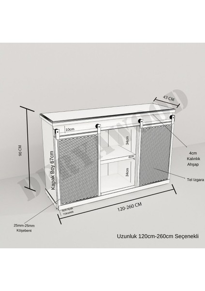 Masif Ahşap 3 Çekmeceli Sürgülü Konsol-Ofis-Dosya Dolap 120*45*90 cm fırsatları
