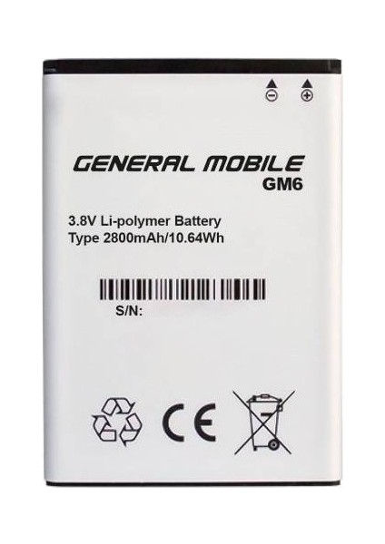 General Mobile Gm 6 2800 Mah Batarya