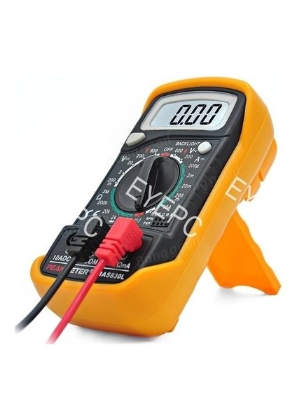 MAS830L Işıklı Multimetre Buzzerli Avometre