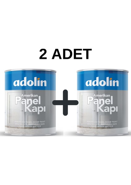 2'li Adolin Amerikan Panel Kapı Boyası Beyaz 3 kg* 2 Adet Adolin