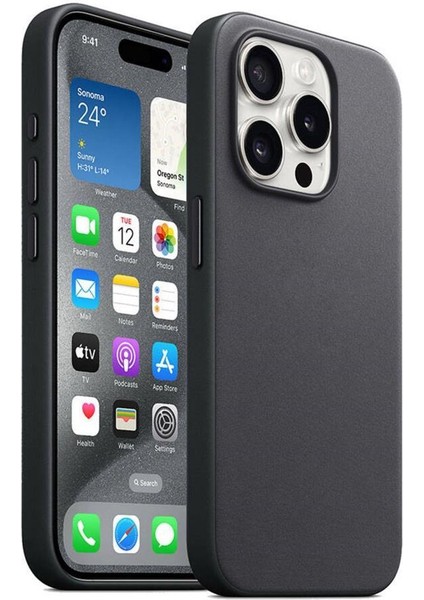 iPhone 15 Pro Kılıf Mikro Fiber Optimal Kamera Çıkıntılı Kapak
